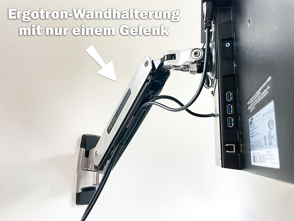 Monitor-Wandhalterung für elektrisch höhenverstellbare Schreibtische