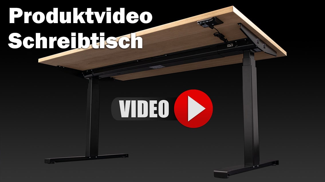 Produktvideo zu einem elektrisch höhenverstellbaren Schreibtisch