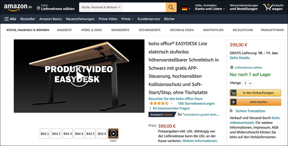 Amazon Produktvideo erstellen
